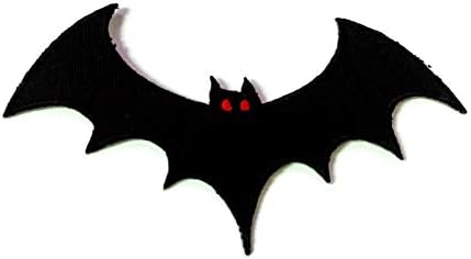 TH Black Evil Bat Vampire Halloween Patk Motocicleta Applique Bordreed Applique Costure Ferro em Patch para Hat Jackets Sacos