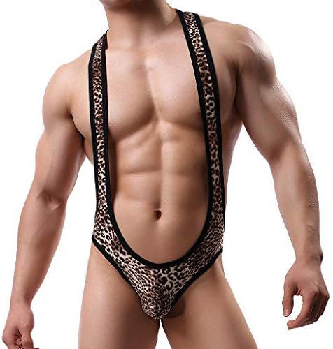 Mesh de malha de traje esportivo masculino Mosh de letardo Wrestling Singlet One Piece Bodywear Shiny Mini Boxer Briefs Underwear