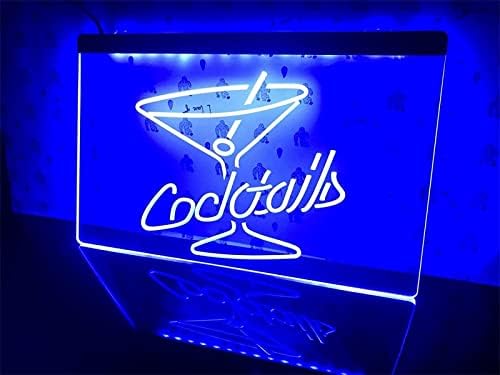 DVTEL Cocktails Sign de néon Modelagem LED LEITAS LUMAS LUNTAS LUMINA