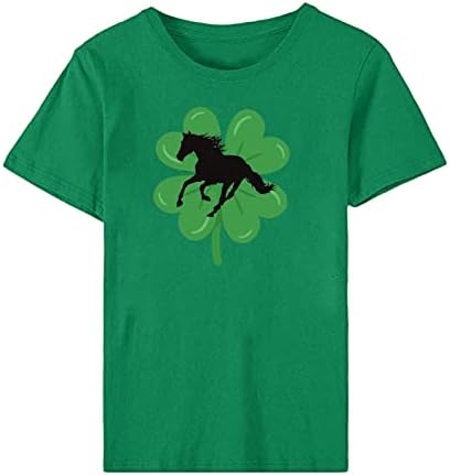 Camisas do dia de St. Patricks para feminino Gnomos fofos camisetas shamrock camisetas estampadas de manga curta