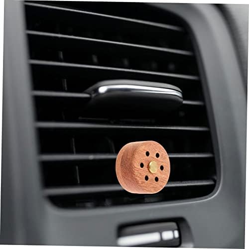 Helebued 8 pcs clipes automotivos de cheiro marrom natural Fragrância de madeira interior usando o escritório de perfume