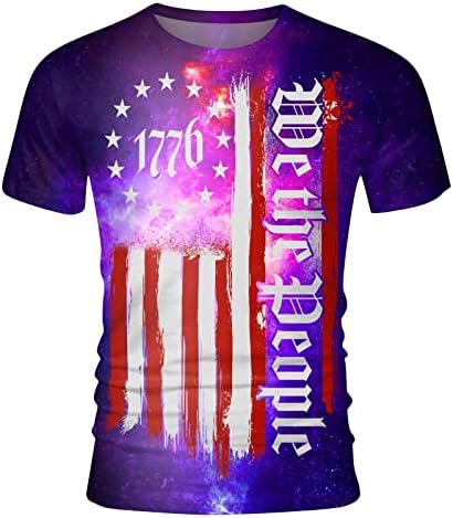 Camisetas finas masculinas Men 1776 Independência Mudança Bandeira da cor PRIMEIRA SMERGEN SMERGÊS ESPORTES T TOPS DE