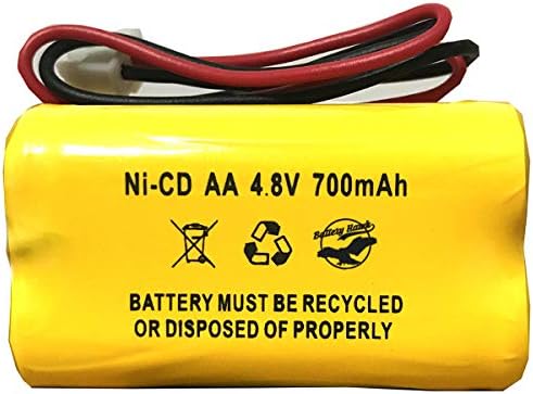 BL93NC487 AA500mAH Unitech AA 700mAh Ni-CD AA600mAh McNair Corun Ni-CD AA500 4.8V 700mAh Ni-CD Substituição de pacote de bateria para emergência/saída de luz Batteryhawk, LLC