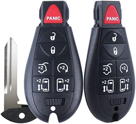 OEM Keyless Entrada Remota Chave Remota FOB Substituição FIX 2008-2019 Dodge Grand Caravan, 2008- Cidade Chrysler e country Conjunto de 2