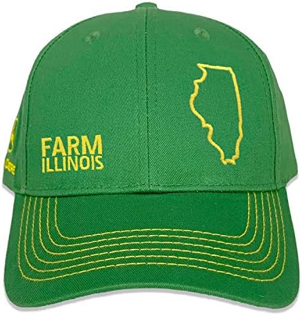 John Deere Farm State Pride Full Twill Hat-Green and Yellow