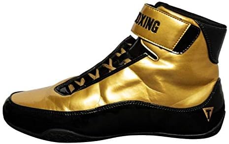 Título de boxe de boxe sapatos de boxe, ouro/preto