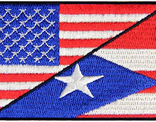 EUA/Porto Rico Patch Bordado Bordado Moral Nacional Apliques Ferro Em Sew On Embles