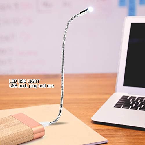 Lâmpada leve de LED USB PLPLAAOO, luz flexível da mesa, luzes do teclado portátil, luz de leitura ajustável para