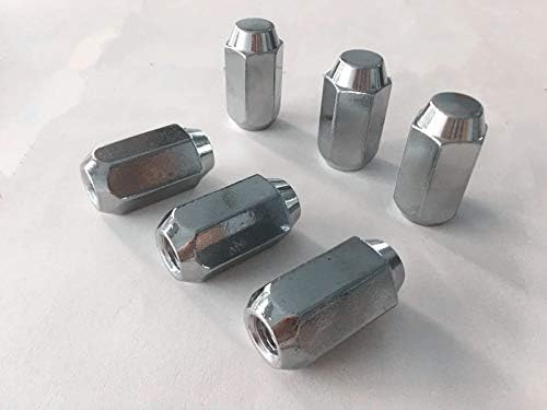 20pcs Chrome 7/16 -20 Porcas de encerramento de rodas Fit 1975 Buick Skyhawk pode caber nas jantes OEM, o comprador precisa