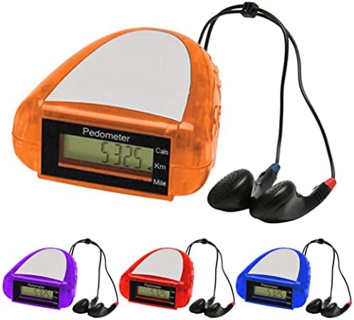 1 Pedômetro FM Rádio Scanner Estéreo Earbuds Rastreador de Atividade Operada por Bateria