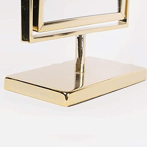 ACCDUER Pequeno espelho espelho espelho de maquiagem, espelho de beleza quadrada de dois lados de mesa 2x espelho cosmético de 360 ​​° espelho de banheiro giratório espelho cosmético
