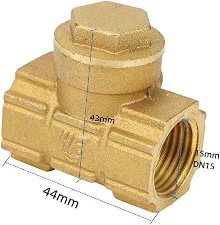 DN15 1/2 Válvula de retenção Brass de latão automático Válvula de retenção de balanço unidirecional para mídia ácida