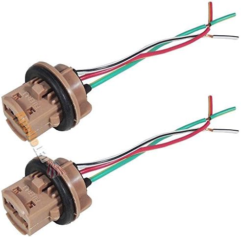 2 pedaços de soquete de substituição adaptador feminino para backup de sinalização do sinal do carro LED reverso ou incandescente Tipo de luz: 3156 3157 4157 Wedge)