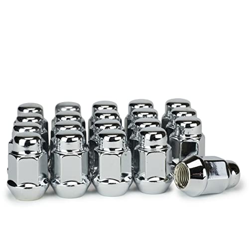 Jewoss 20 porcas de lugo 7 cromado bolota de bolota de 3/4 porca de roda hexadecipal 87k540