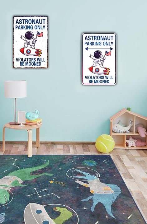 Estacionamento de astronauta Somente assine o espaço externo com tema decoração de quarto do quarto decoração para meninos
