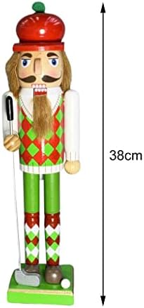 Razzum 38cm Classic Decorative Nutcracker Figuras Holida de Natal, bugigangas de jogador de golfe