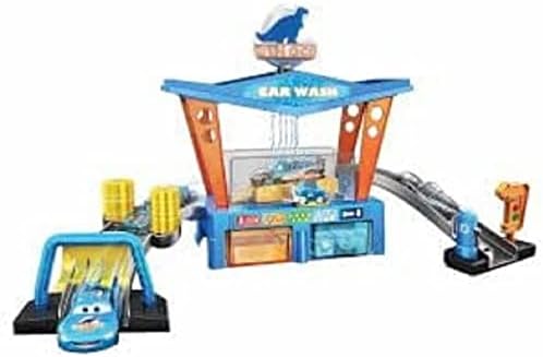 Cars Toys Dinoco Car Wash Playset com Pitty & Lightning McQueen Toy Cars, Water Play & Color Change [ Exclusive]