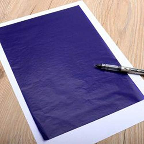 BE-Tool Carbon Paper 100pcs a5 cópia de papel de carbono usa repetidamente papel de carbono azul para madeira, papel, tela