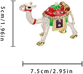 Longsheng - Desde 2001 - Camel Tlinket Box Painted Figuras colecionáveis ​​do anel do anel em caixa de presente