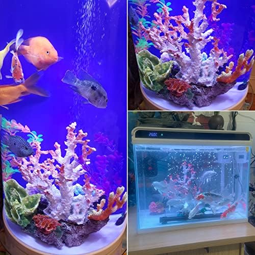 PETIERWEIT CORAL REFEF Decoração artificial Decorações de corais de coral Ornamentos de aquário Resina Coral Tanque de peixes Polyresin Coral Plantas aquáticas Acessórios