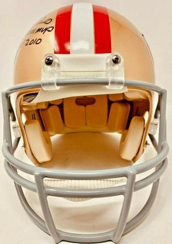 49ers Young Rice Montana inscrito assinado Fanáticos de capacete autênticos A436858 - Capacetes NFL autografados