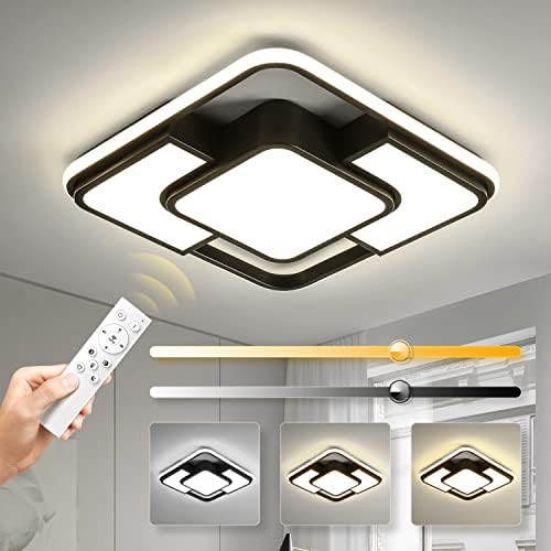 Luminária de teto de montagem de descarga LED de 62W com controle remoto, lustre de 3000k-6500k lustre de 3 cores, lâmpada