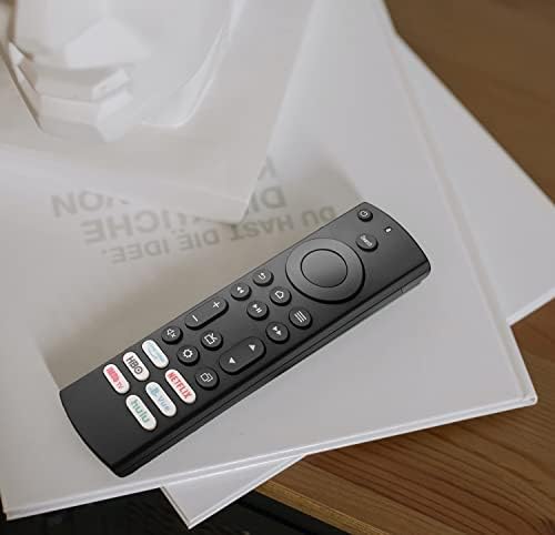 Remoto de TV de Fire TV para todas as TVs TOSHIBA INSIGNIA TV Remote e Insignia Fire/Smart TVs com 6 botões de atalho Netflix, Prime Video, IMDBTV, Hulu e muito mais.