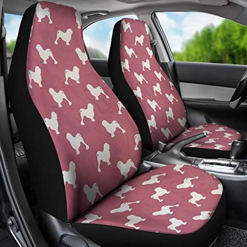 Capas de assento de carro impressos de padrão de cão lowchen incríveis