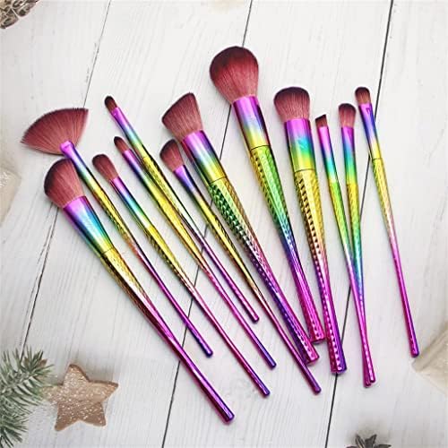Escovas de maquiagem de arco -íris mmllzel 12pcs kit de pincel de pincel