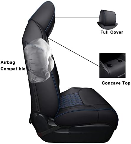 Capas de assento da tundra de huidasource, tampa de assento de carro de couro dianteiro e traseiro, protetor de almofada de assento à prova d'água ajuste para 2014-2021 Toyota Tundra Crewmax/Caminhão de táxi dupla