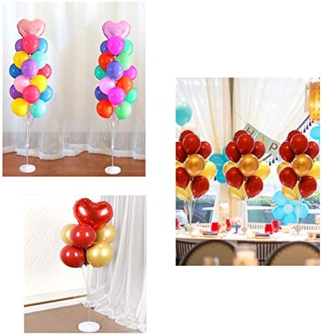 Kit de suporte de balão 2 conjunto de balões de mesa ajustável portador de coluna com base de água preenchível 5,3 pés de altura para a formatura de festas aniversário de halloween decoração de Natal