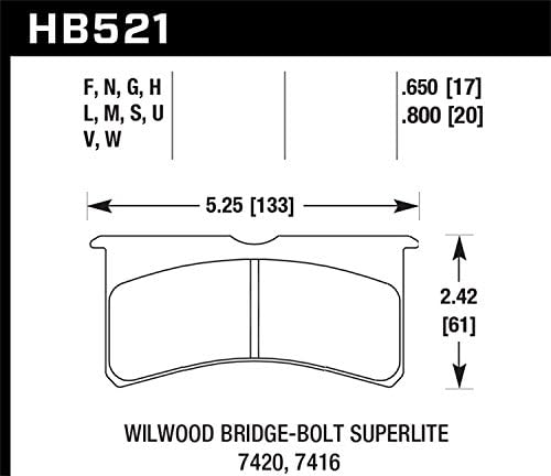 Hawk Performance HB521N.800 HP Plus Brake Pad