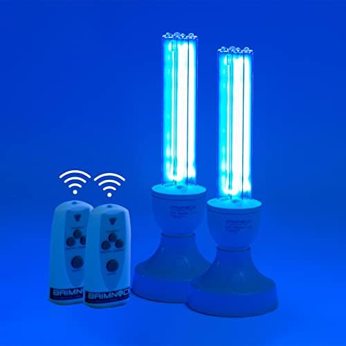 Baimnocm Sinitalizador de luz UV, lâmpada germicida UVC com base e26 e controle remoto, lâmpada de desinfecção UV