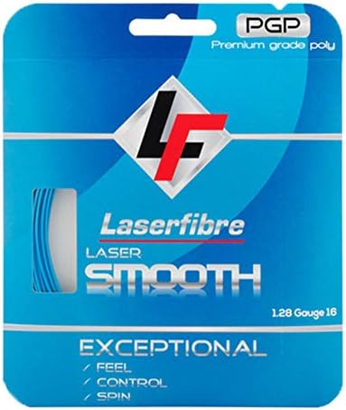 Laserfibre laser liso 16g tênis corda azul-