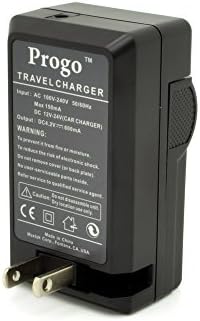 Progo Home & Travel Pocket Battery Charger com adaptador de carro compatível com a Sony NP-BN1 NPBN1.