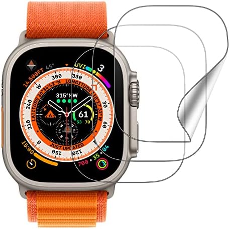 Protetor de tela de 3 pacote para Apple Watch Ultra 49mm, filme de tela resistente a arranhões sem bolhas para iwatch Ultra