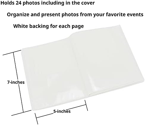 Iconikal 24-Photo Clear Cover Álbum, 5 x 7 polegadas, 5-pacote