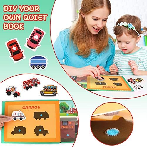 Montessori Livro tranquilo para crianças pequenas, livro ocupado para crianças desenvolverem habilidades de aprendizagem, atividades de aprendizagem de crianças em idade pré -escolar para 3 4 de 5 anos de idade