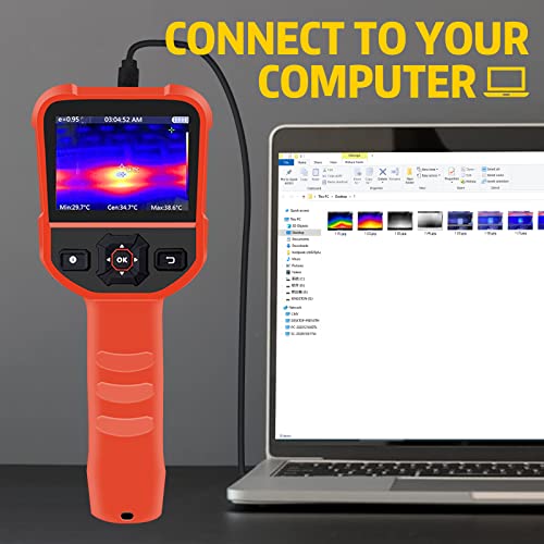 Lycebell 210x 160 IR Câmera de imagem térmica infravermelha, imager de infravermelha portátil portátil, tela de LCD de 3,5 , IP54 6 GB, -4 ° F ~ 626 ° F Faixa de temperatura