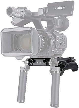 Base de câmera de câmera de câmera de câmera sem espelho Cinema com Roseta de 15 mm, haste de alumínio e ombro de alumínio de 12 polegadas, haste de alumínio e ombro