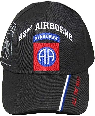 MWS 82 Divisão Airborne Division All O caminho! Licenciado Cap Hat Black