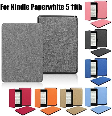 Kindle Paperwhite 5 11ª geração 6.8 polegadas Tabela de tecido Kindle Paperwhite 2021 Tampa inteligente magnética com