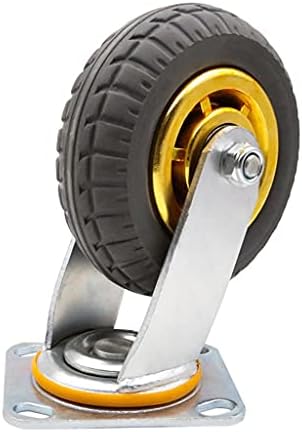 Roda universal super pesada de TJLSS 4 5 6 6 polegadas resistentes a desgaste de borracha silenciosa Anti-Skid Wheels Rodas de mobília Casters de carga de carga 400kg