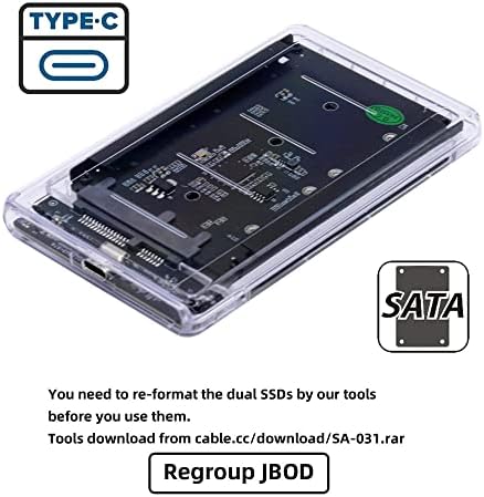 XIWAI MSATA MINI-SATA SSD CARD SSD JBOD RAID0 Span Bridge to USB3.0 tipo C USB-C 2.5inch SATA Combo Gabinete