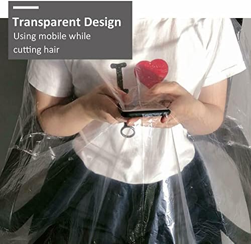 Capas de corte de cabelo descartáveis ​​transparentes xale de barbeiro avental vestidos de cabelo impermeabilizados