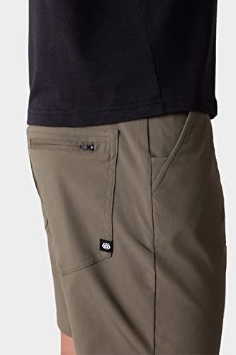 686 Homens em todos os lugares híbridos curtos - shorts clássicos de secagem rápida - 10 Pocket Design