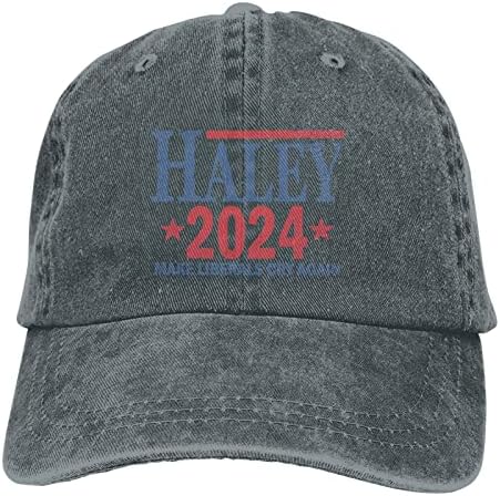 Nottag Nikki Haley para presidente 2024 Cap de beisebol Lavagem de golfe ajustável Hat para homens do caminhão masculino
