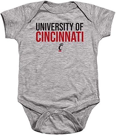 Faixa infantil oficial da Universidade de Cincinnati empilhada para bebês para bebê