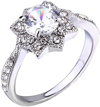 2023 Novo anel de floco de neve de Natal de Natal Anel de noivado anel de noivado Croissant para mulheres
