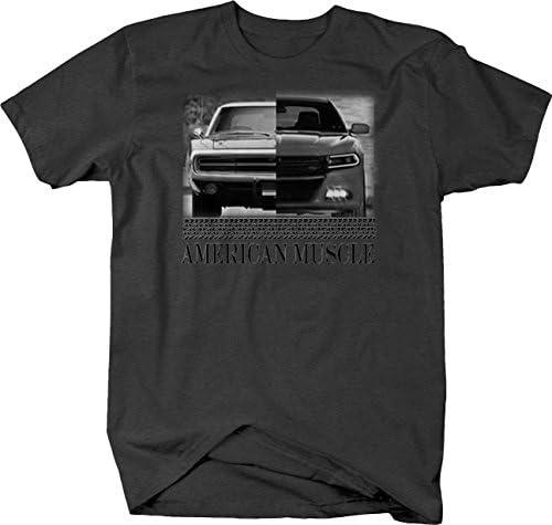 American American Hotrod Charger Modern Classic Hotrod Racing camiseta para homens preto